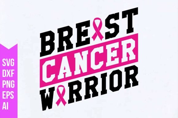 A Designer's Take on the Breast Cancer Warrior SVG Graphic