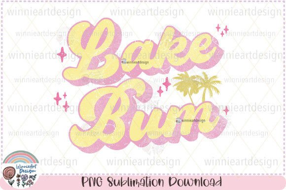Lake Bum Retro Summer Beach Graphics for T-Shirt Designs