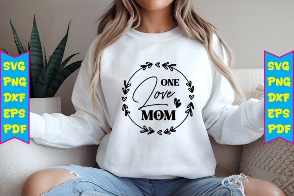 One Love Mom SVG: Versatile Graphics for Branding Freebies