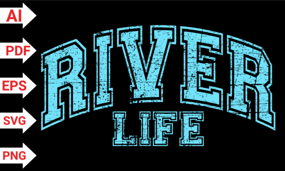 River Life Retro Summer: Graphics for a Classic T-Shirt Designs Era